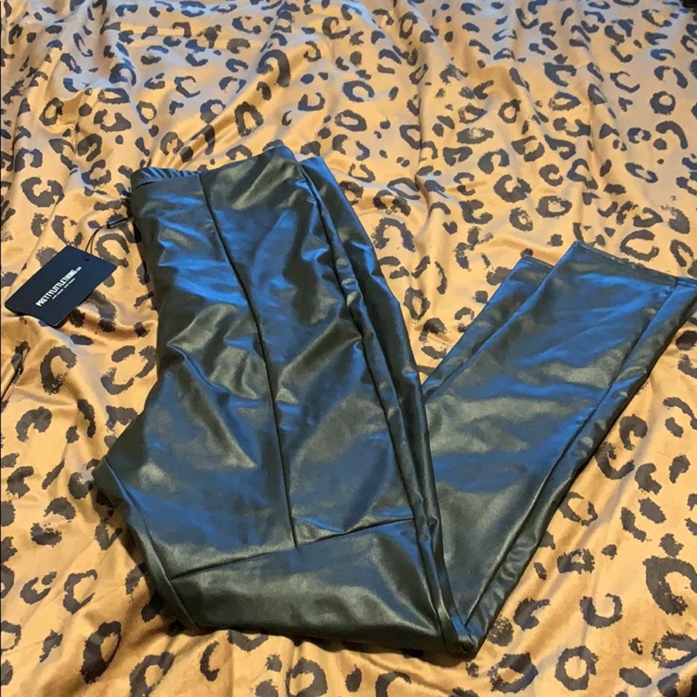 Faux Leather high waisted trousers